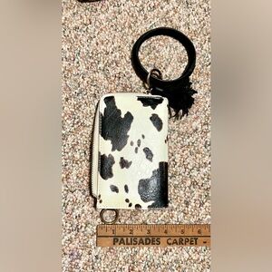 Cow Print Wristlet Wallet